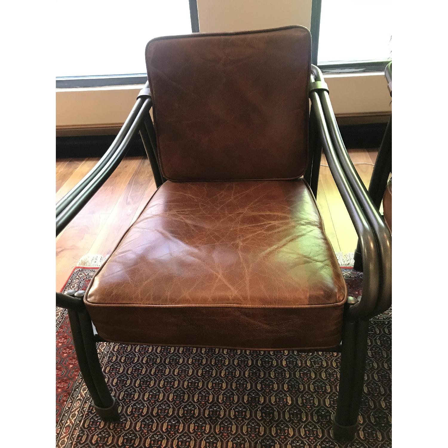 Antique Leather Armchair - image-1