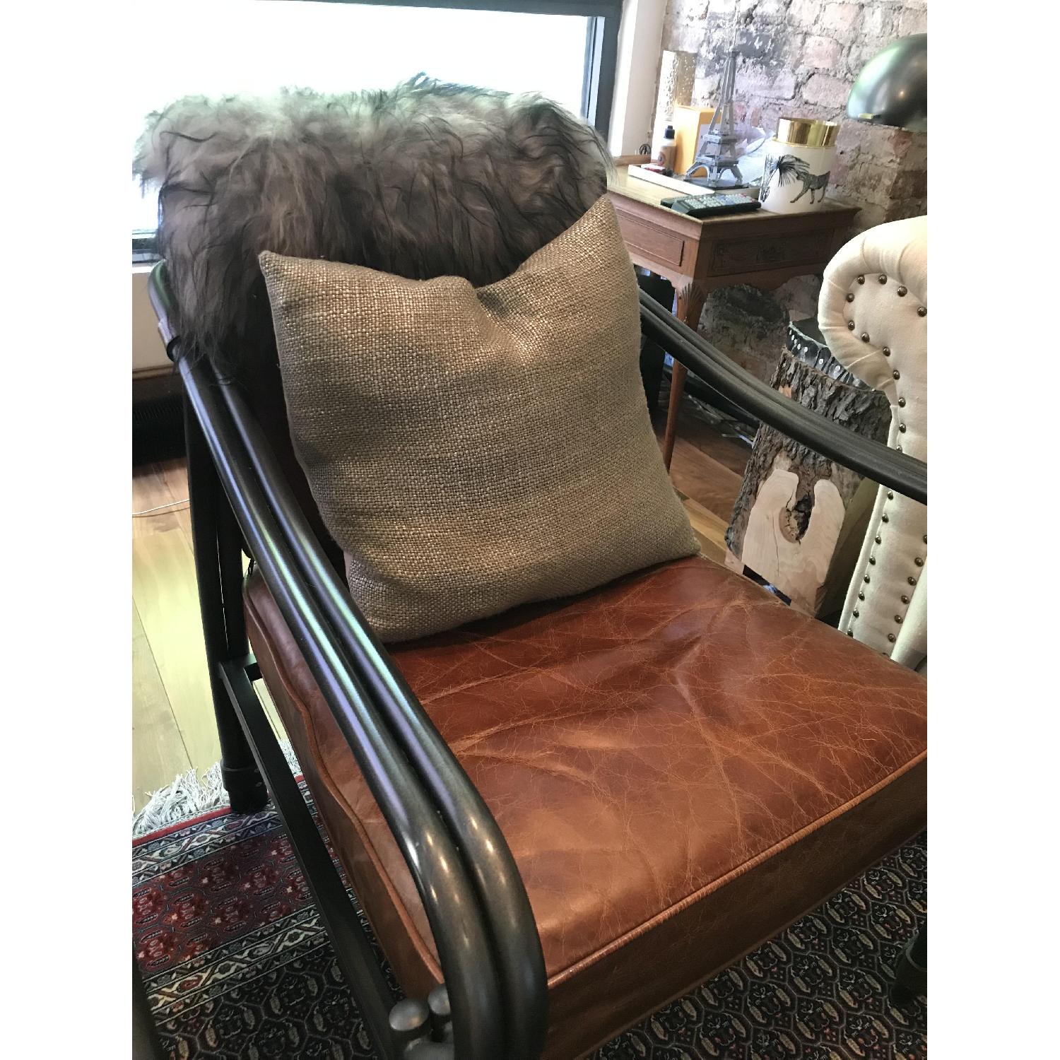 Antique Leather Armchair - image-2