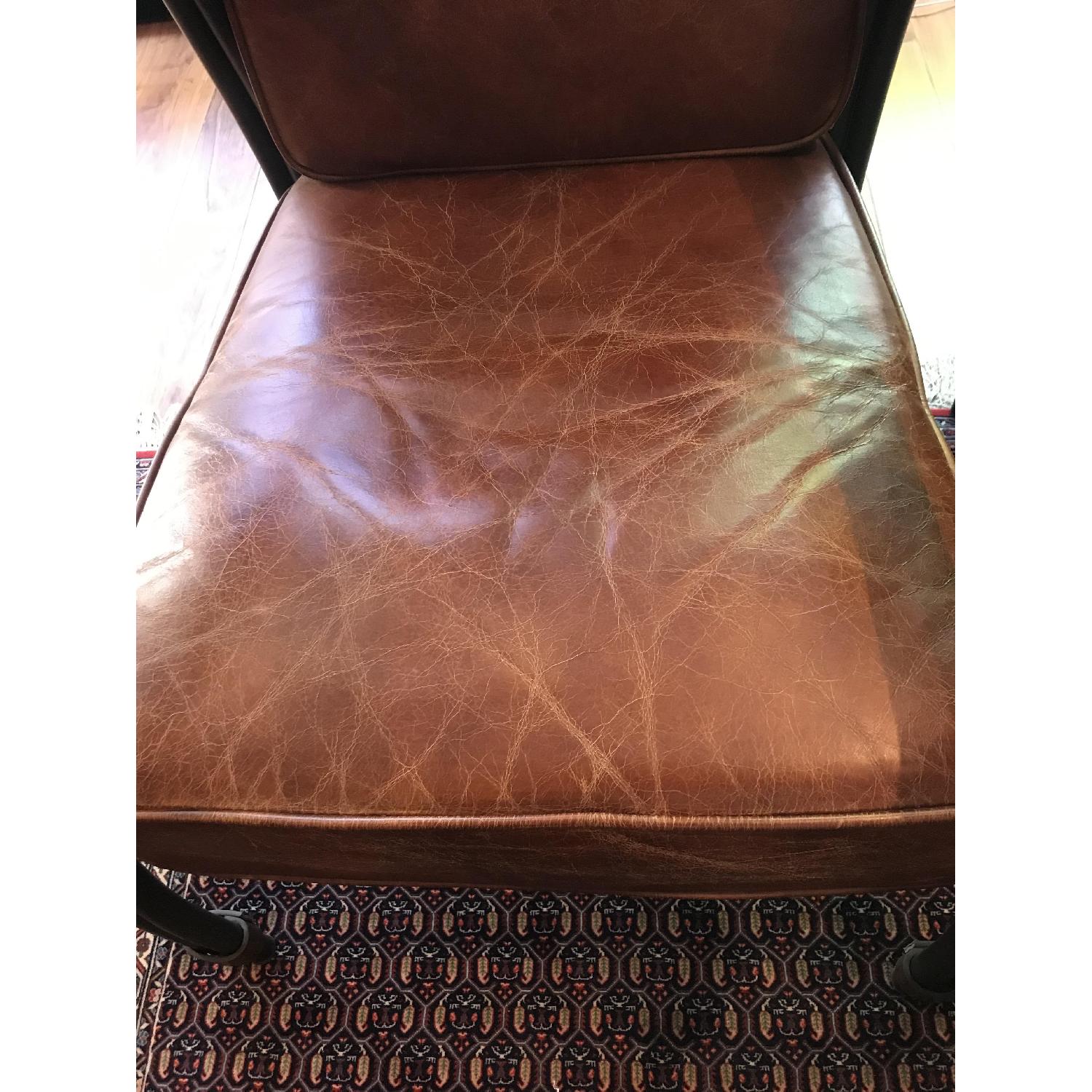 Antique Leather Armchair - image-3