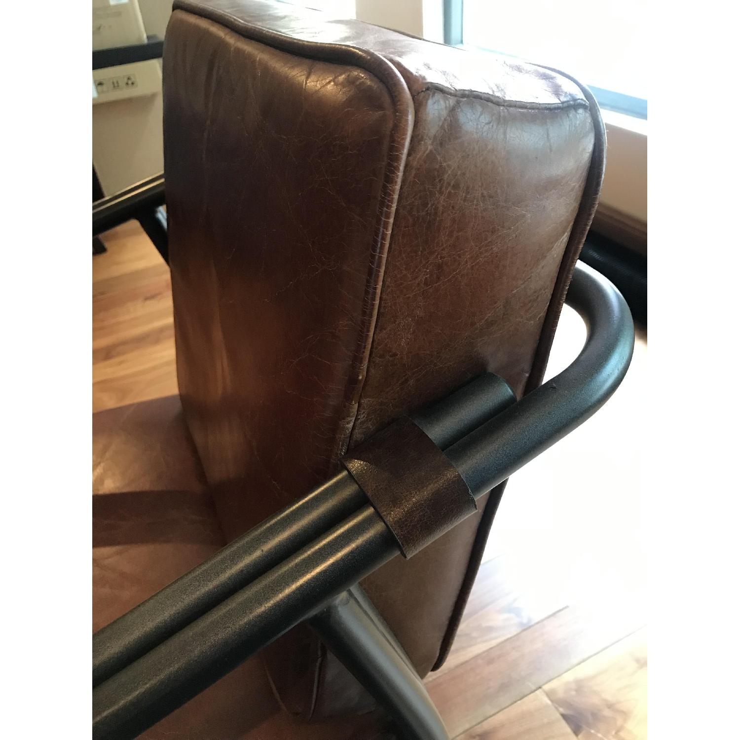 Antique Leather Armchair - image-8