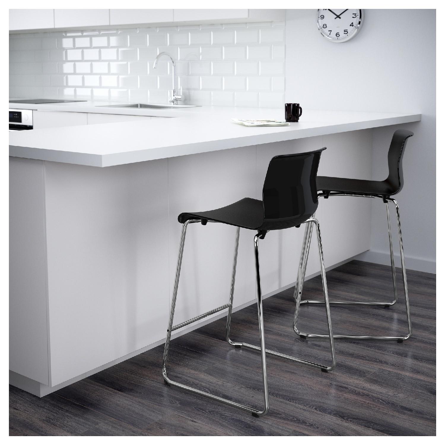 Ikea Glenn Black Barstools - AptDeco