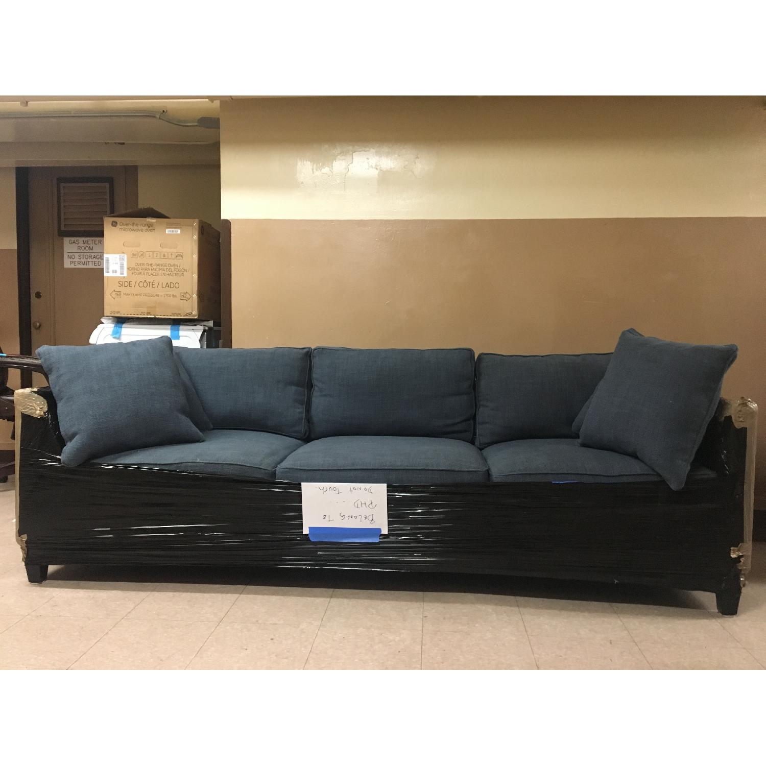 ABC Carpet and Home Blue Sofa - image-3