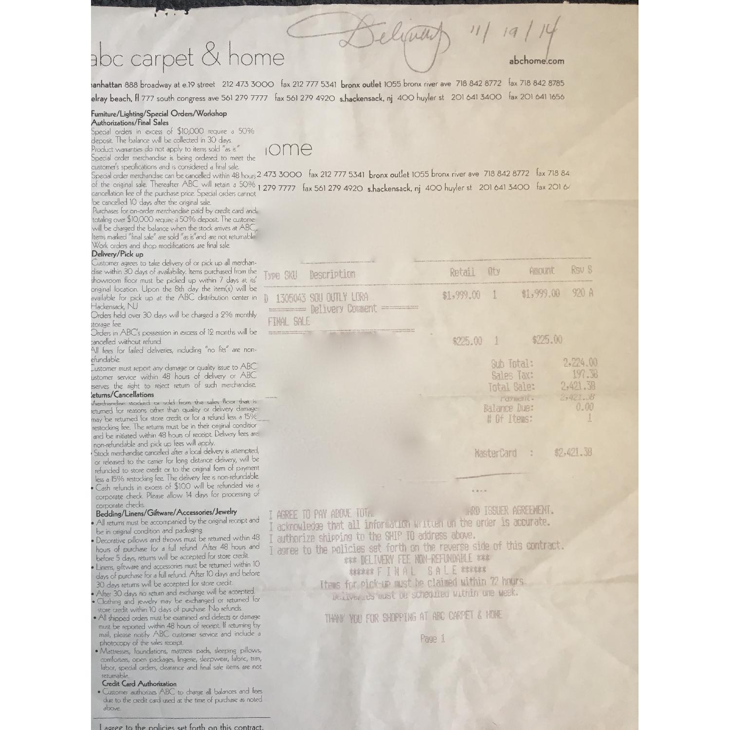 ABC Carpet and Home Blue Sofa - image-6