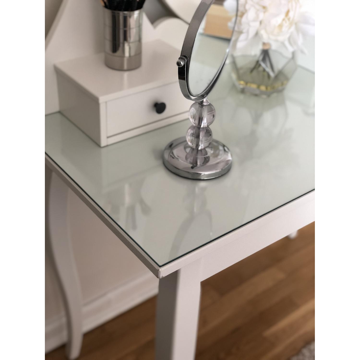 Ikea Hemnes Dressing Table w/ Mirror in White - image-5