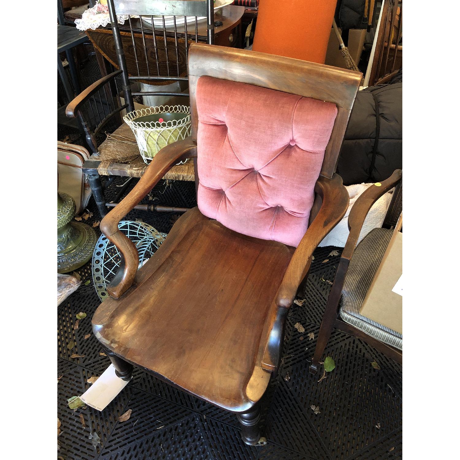 Vintage Victorian Mahogany Desk Chair - image-1