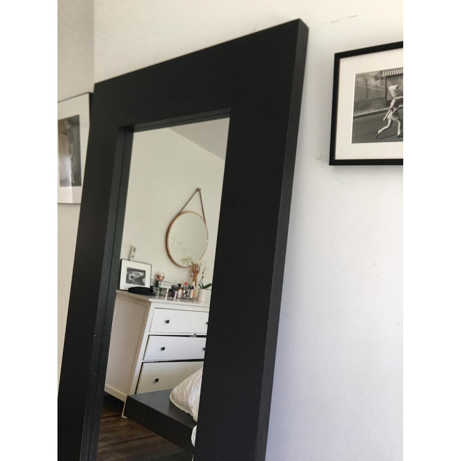 Ikea Mongstad Black Wood Mirror AptDeco