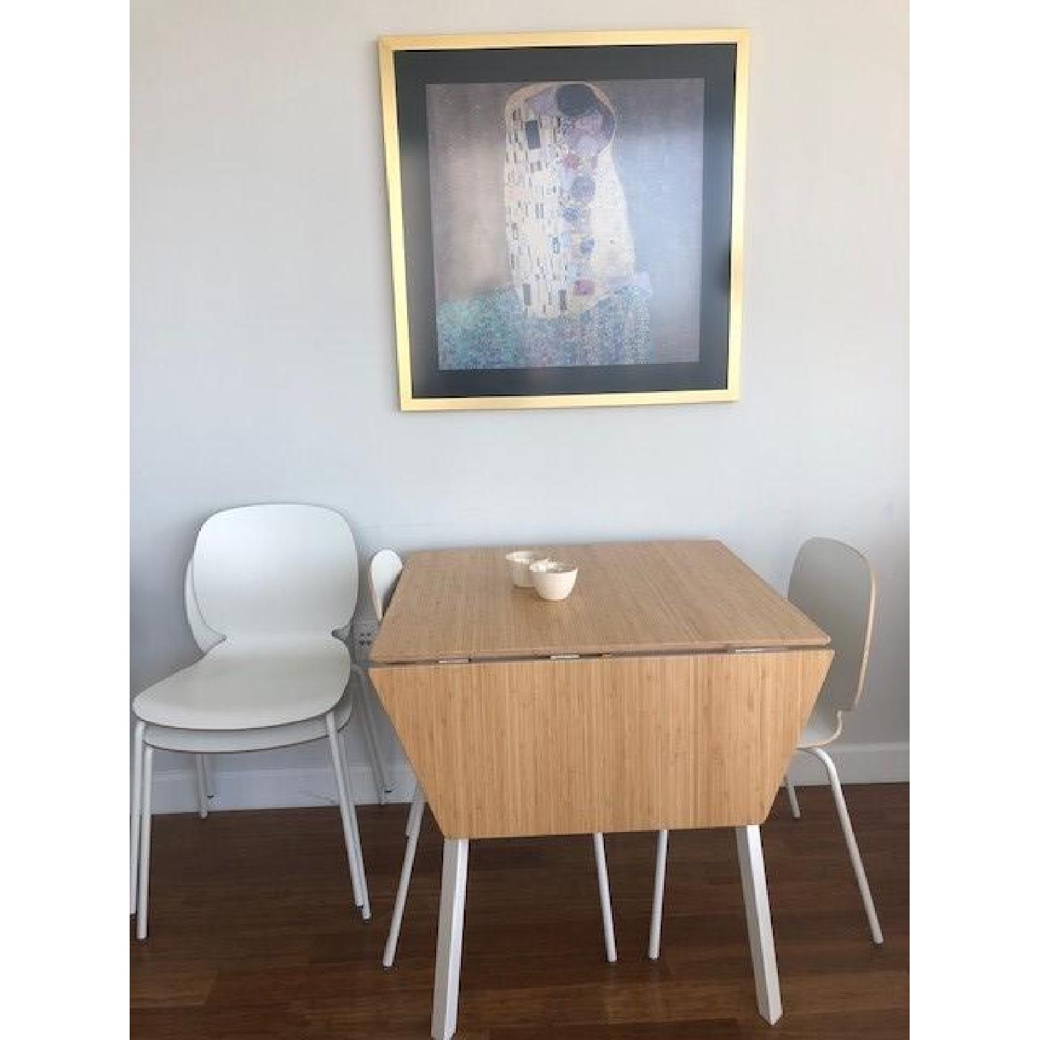 Ikea Bamboo & White Dining Table - image-3