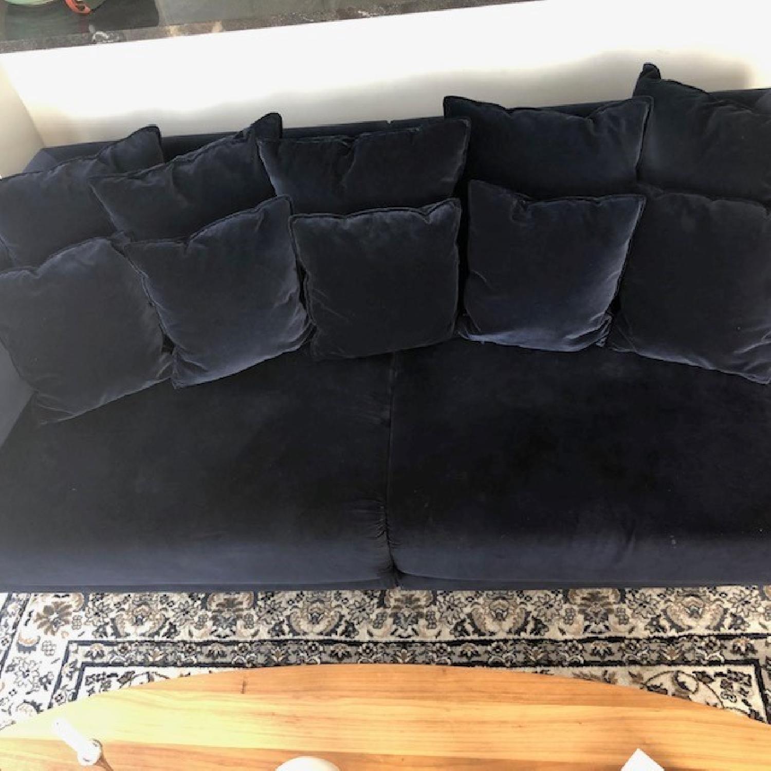 Ikea Stockholm Blue Velvet Sofa - image-3