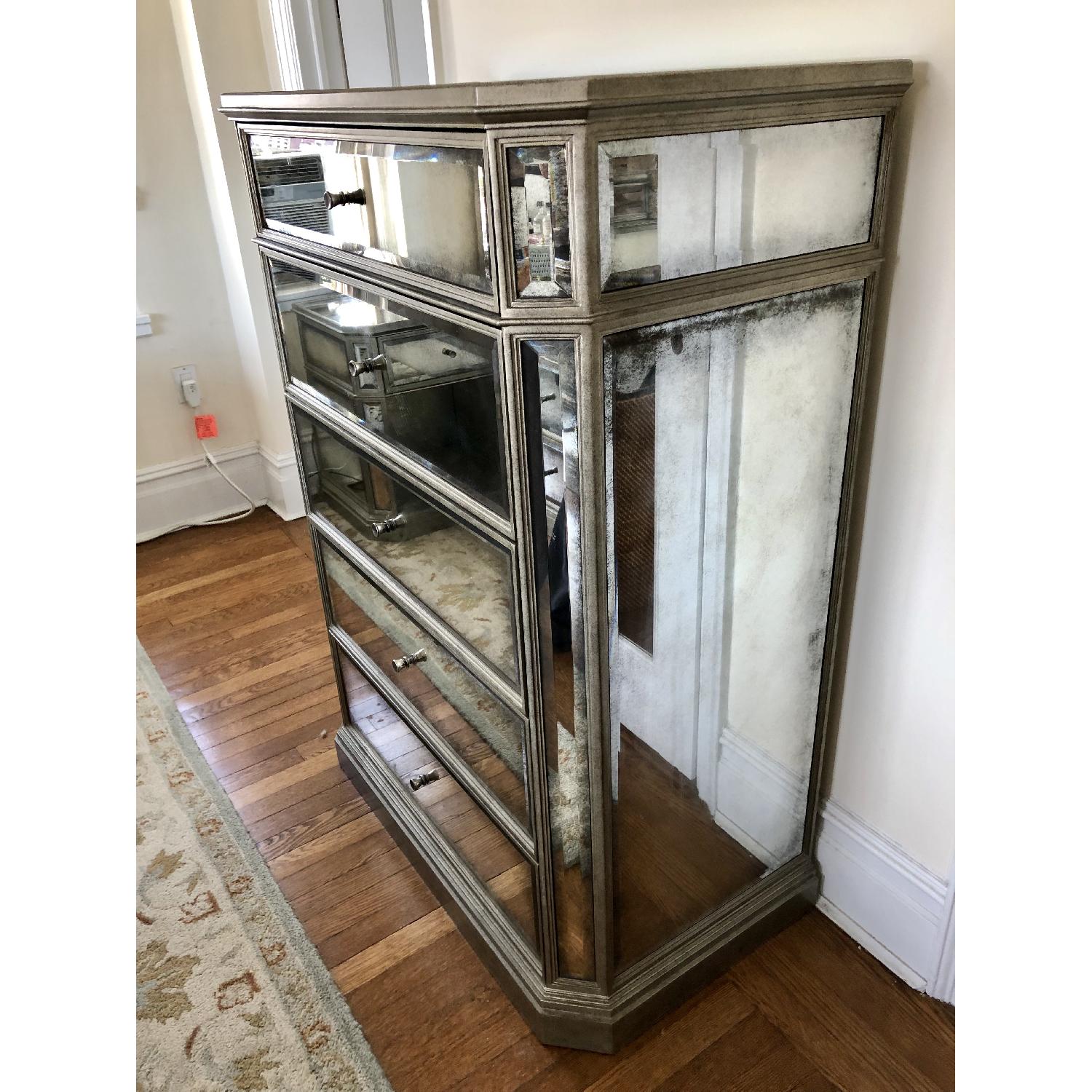 Restoration Hardware 1930s Mirrored 5-Drawer Tall Dresser - image-2