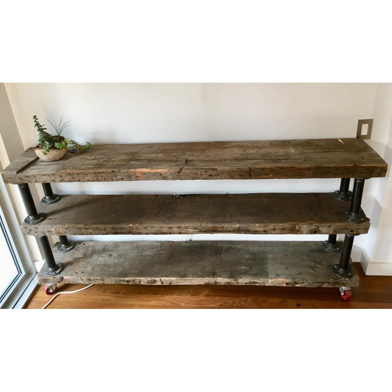 Industrial Reclaimed Wood Shelving Unit AptDeco