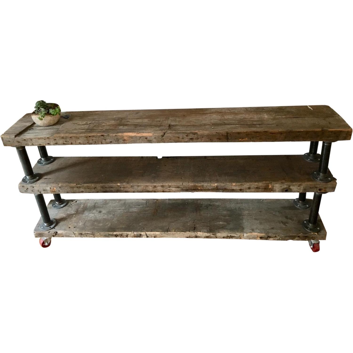 Industrial Reclaimed Wood Shelving Unit - image-0