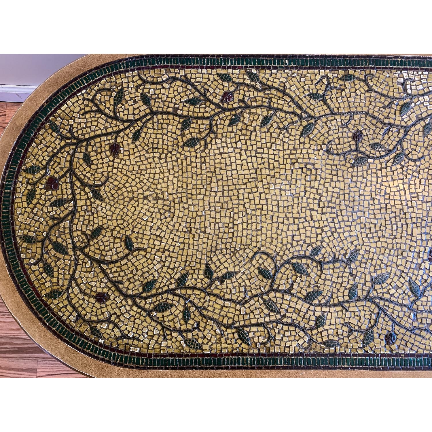 Pier 1 Brown Olive Mosaic Oval Coffee Table - image-4