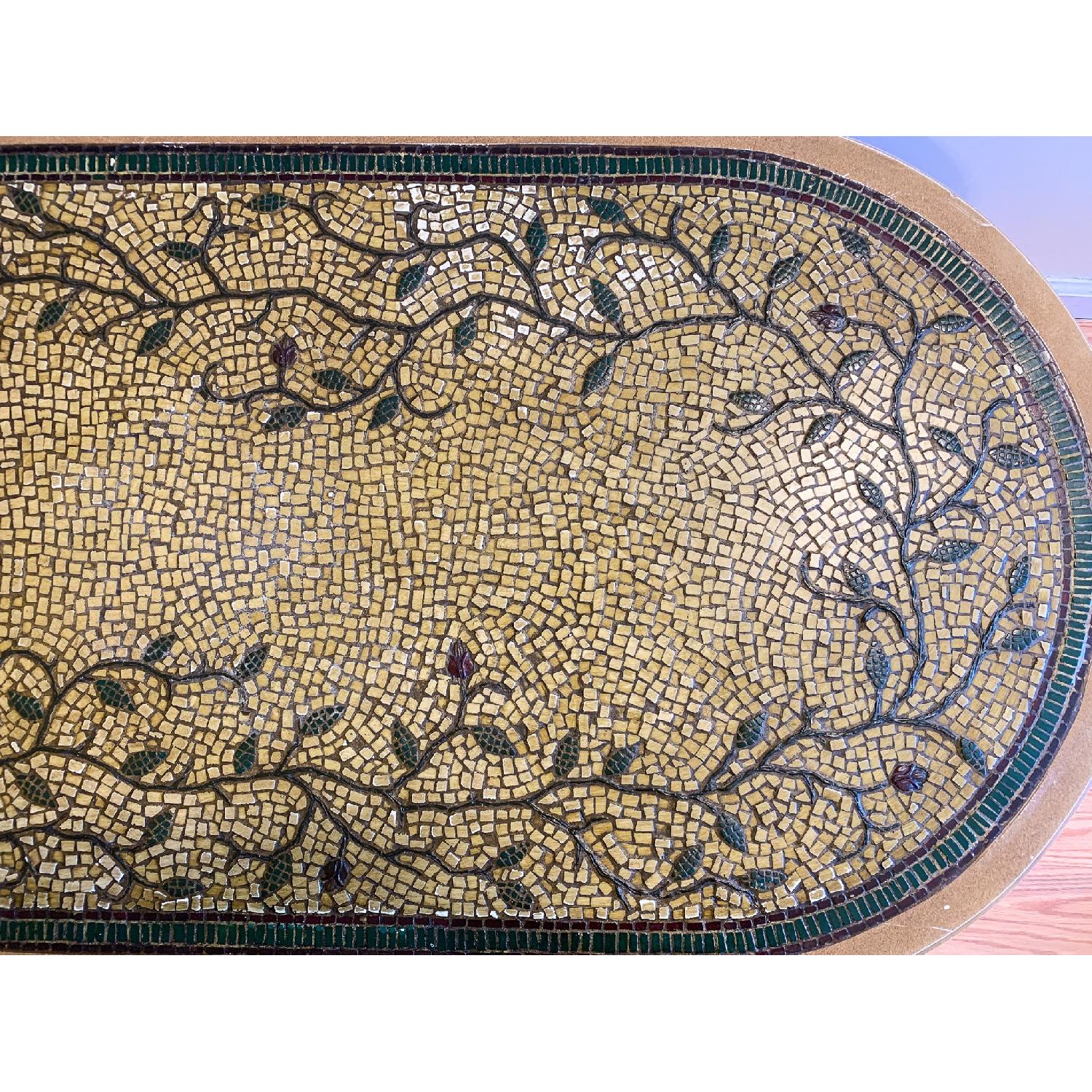 Pier 1 Brown Olive Mosaic Oval Coffee Table - image-5
