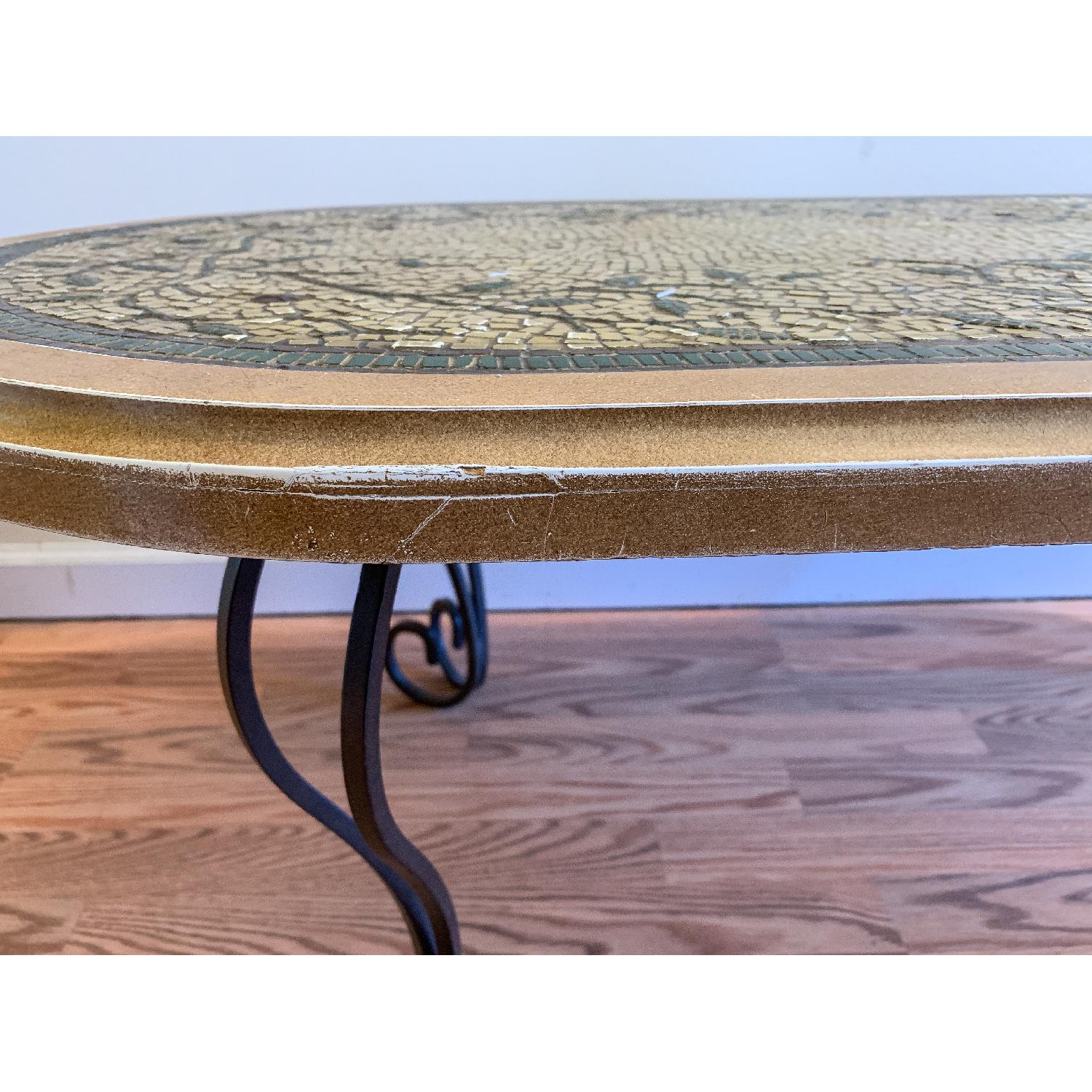 Pier 1 Brown Olive Mosaic Oval Coffee Table - image-6