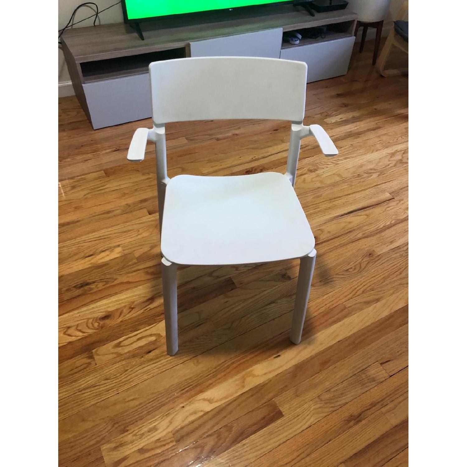Ikea Janinge Armchair in White - AptDeco
