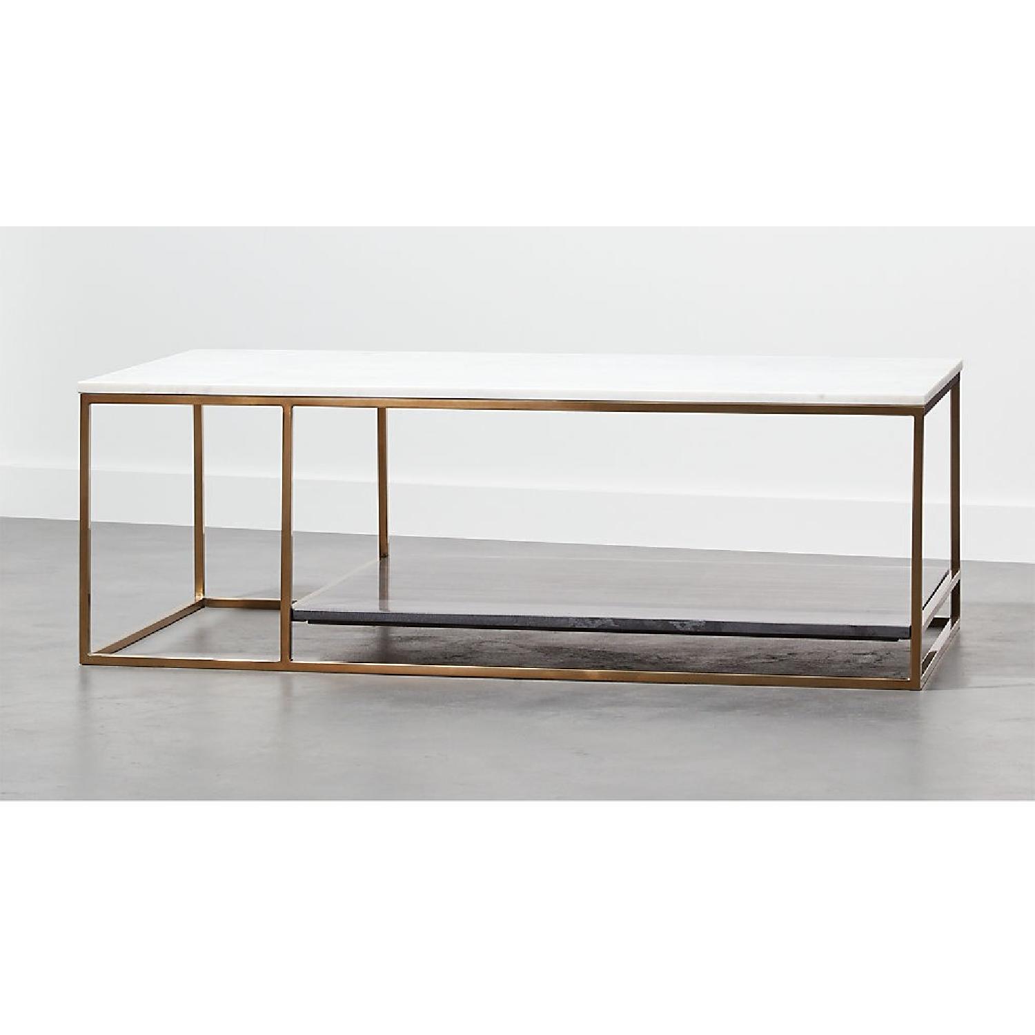 CB2 Marble Coffee Table - image-1