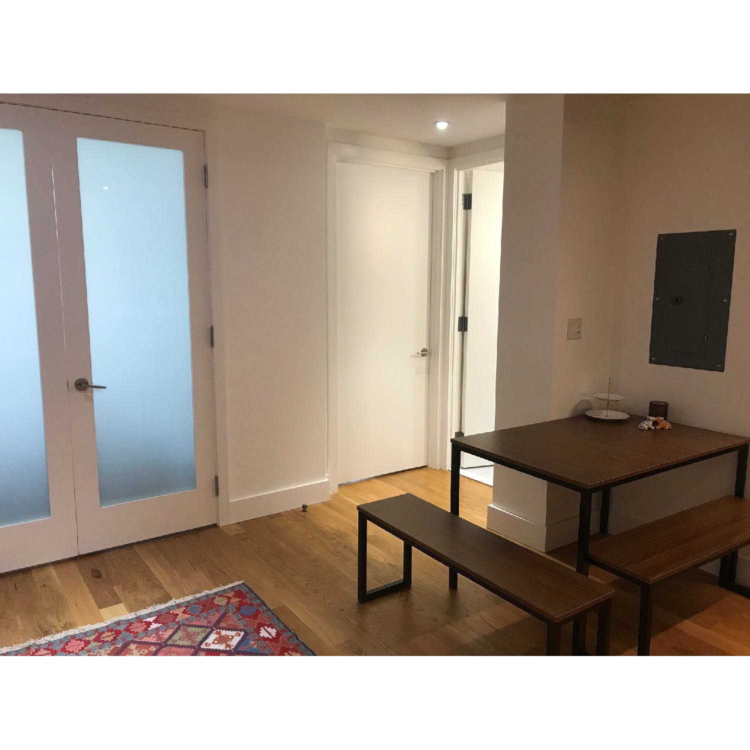 Zinus Soho Dining Table w/ 2 Benches - image-1