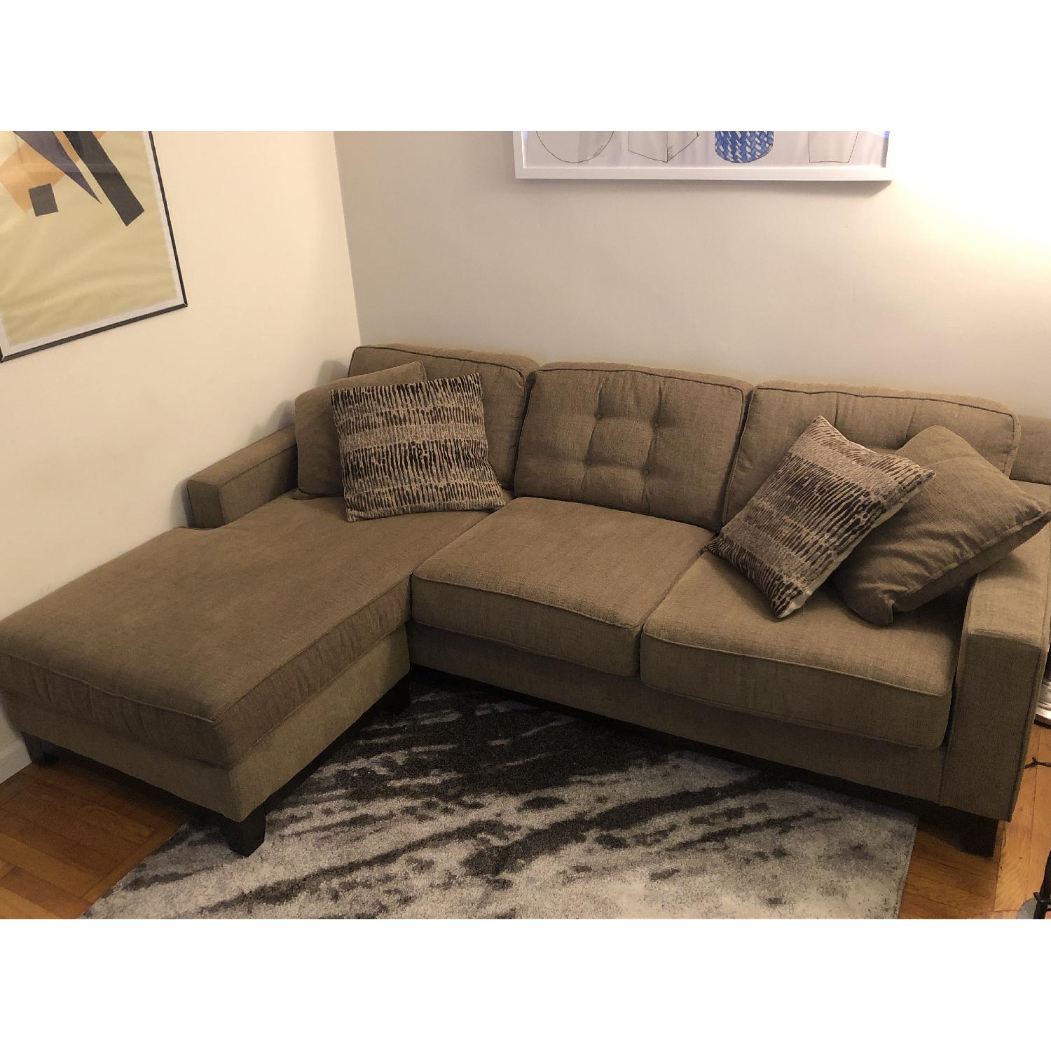 Macy's Clarke 2piece Sectional Sofa w/ Reversible Chaise AptDeco