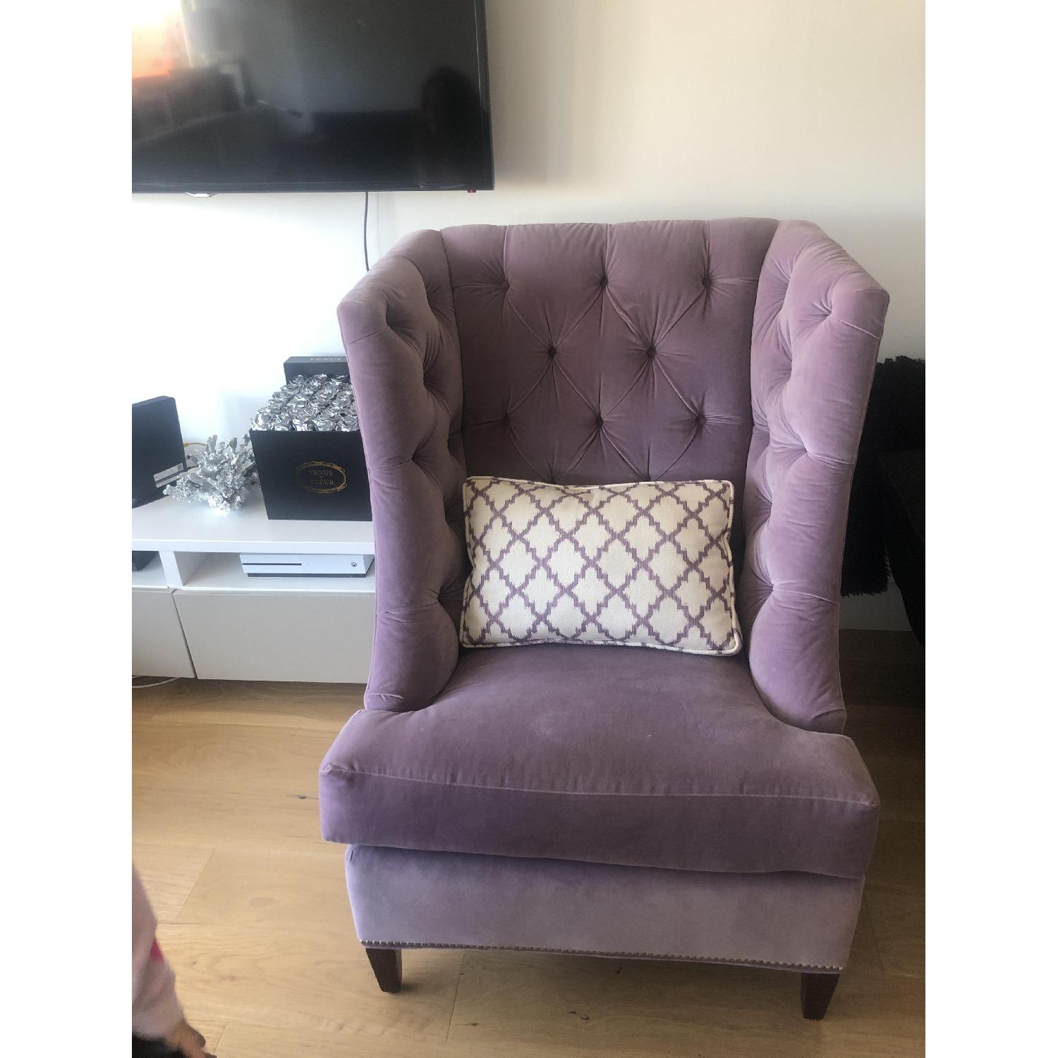 Custom Made Purple Velvet Chair - image-2