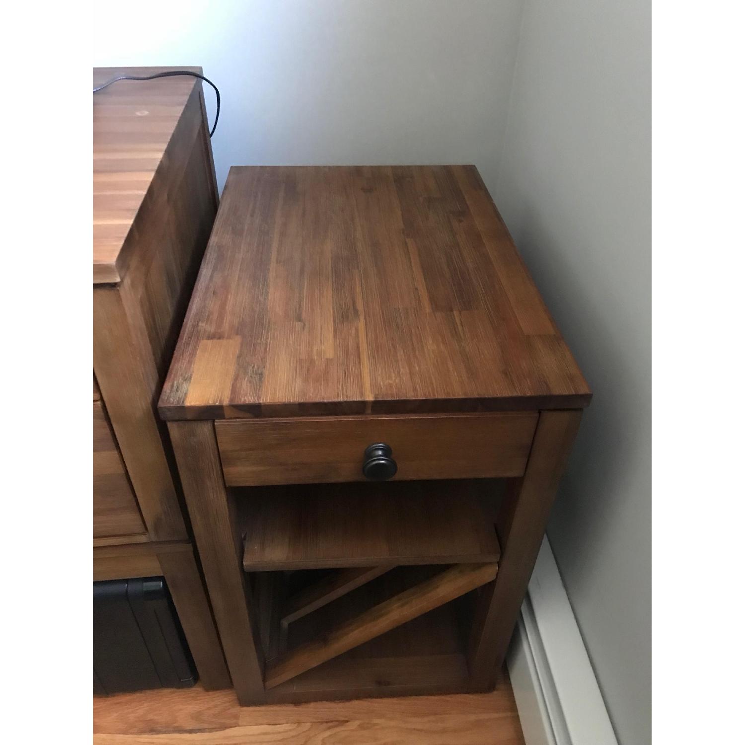 Macy's Solid Acacia Wood Desk + Printer Table - image-6