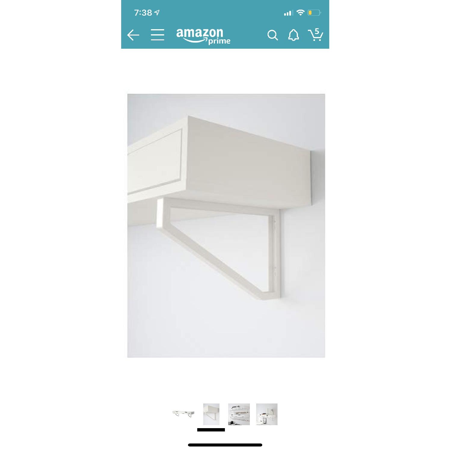 Ikea Ekby Alex Shelf w/ White Brackets - image-2