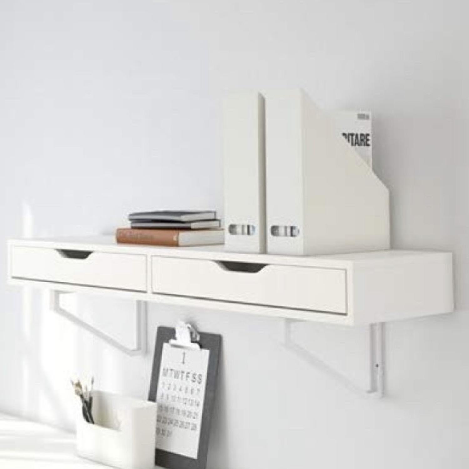 Ikea Ekby Alex Shelf w/ White Brackets AptDeco