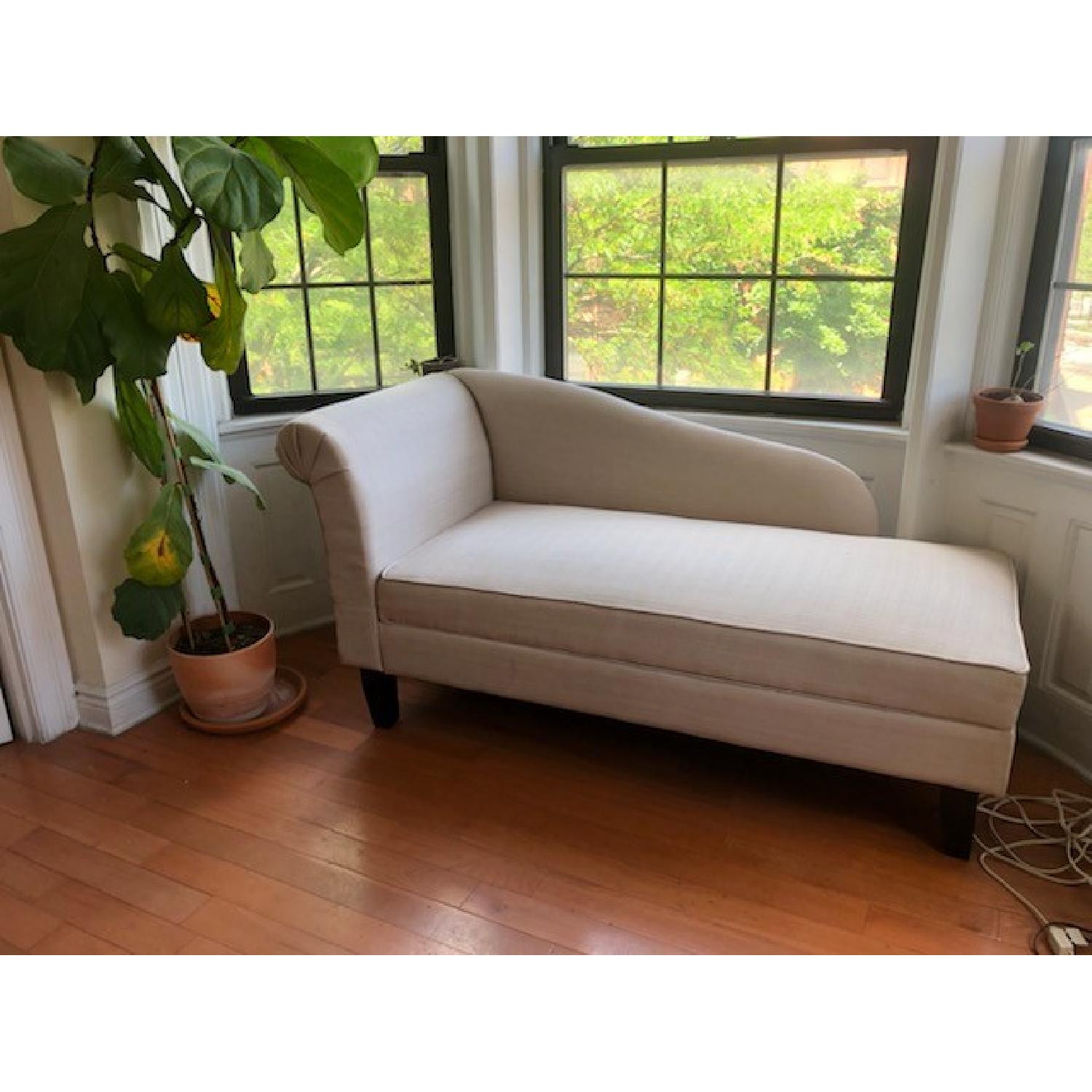 Vintage White Fainting Chaise - image-2