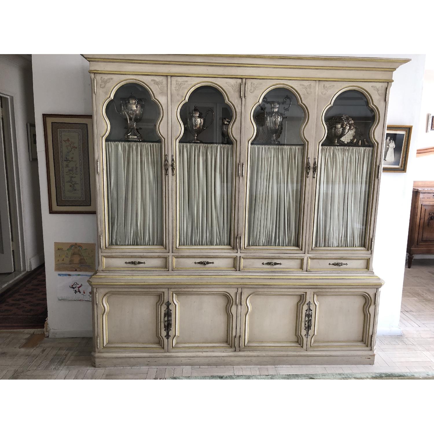 Antique Off White Breakfront - image-3