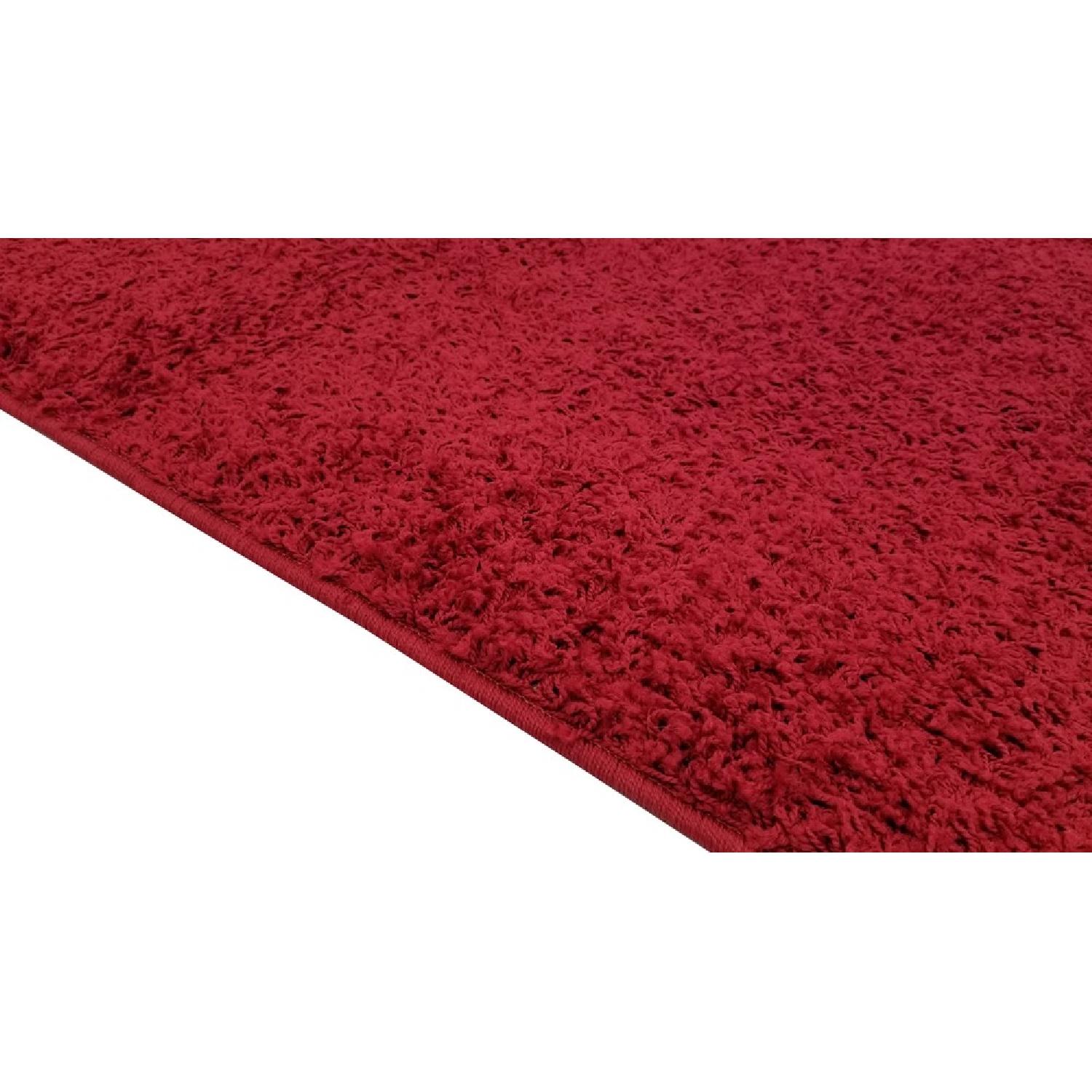 Homedora Super Soft Shaggy Area Rug in Red - image-1