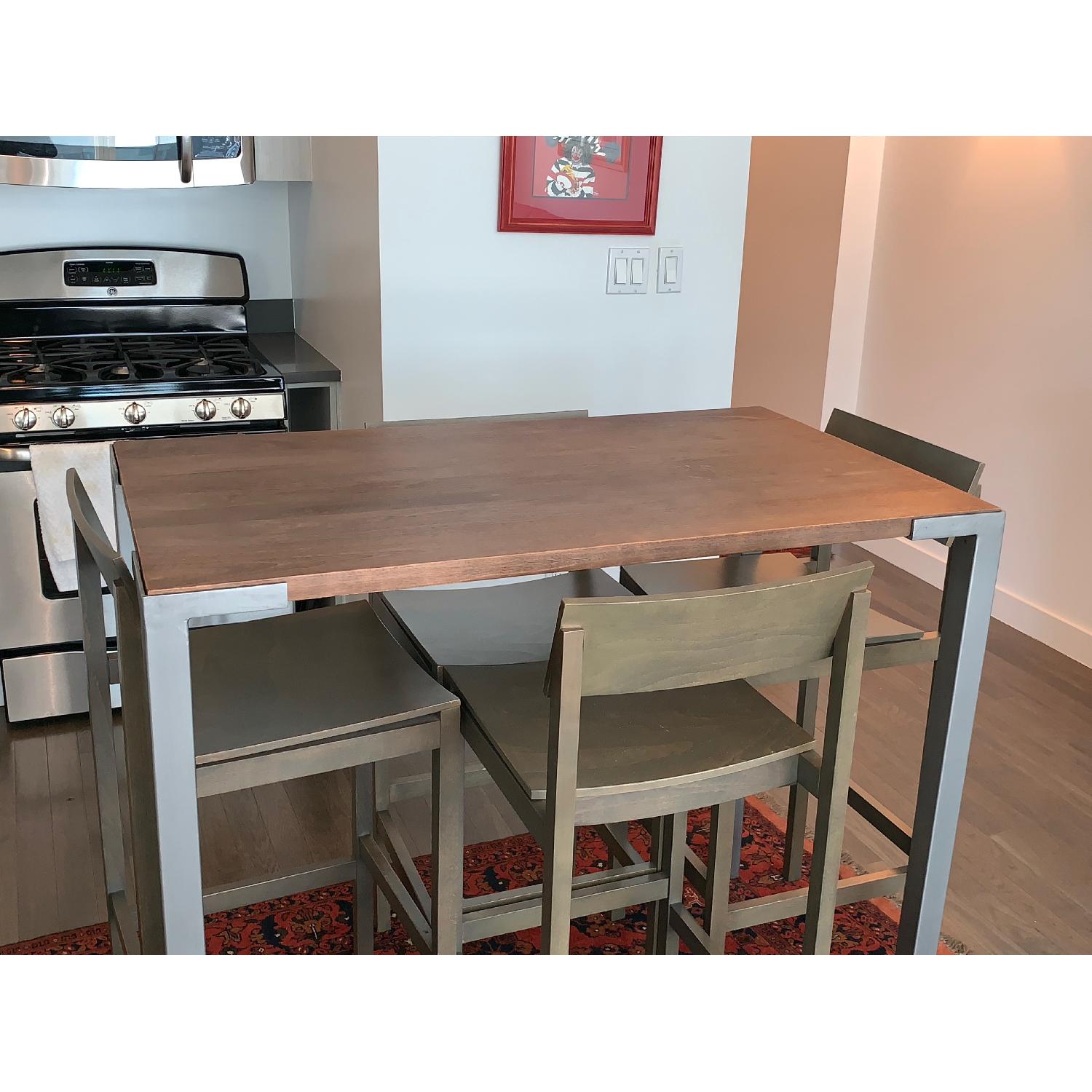 CB2 Stilt High Dining Table w/ 4 Chairs AptDeco