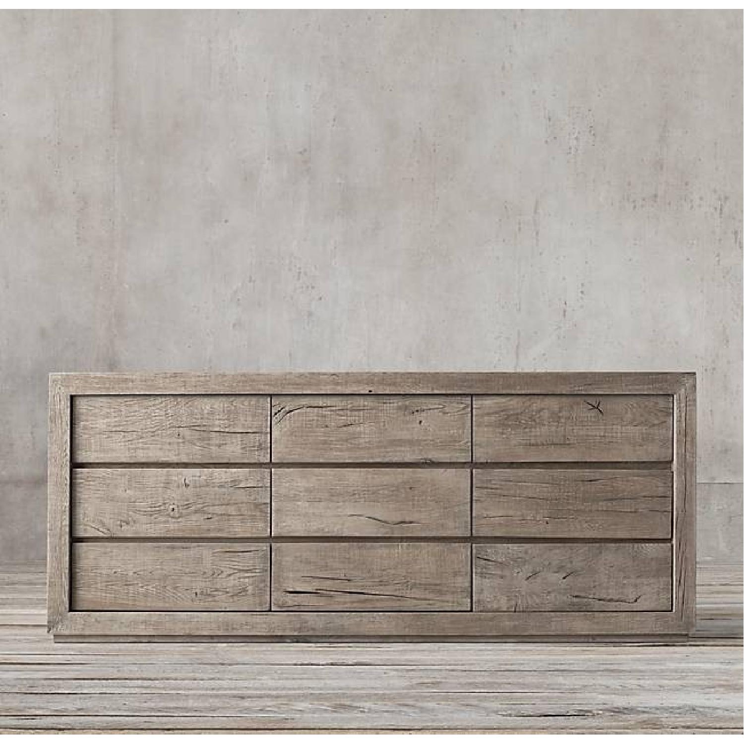 Restoration Hardware Reclaimed Russian Oak 9-Drawer Dresser - image-1