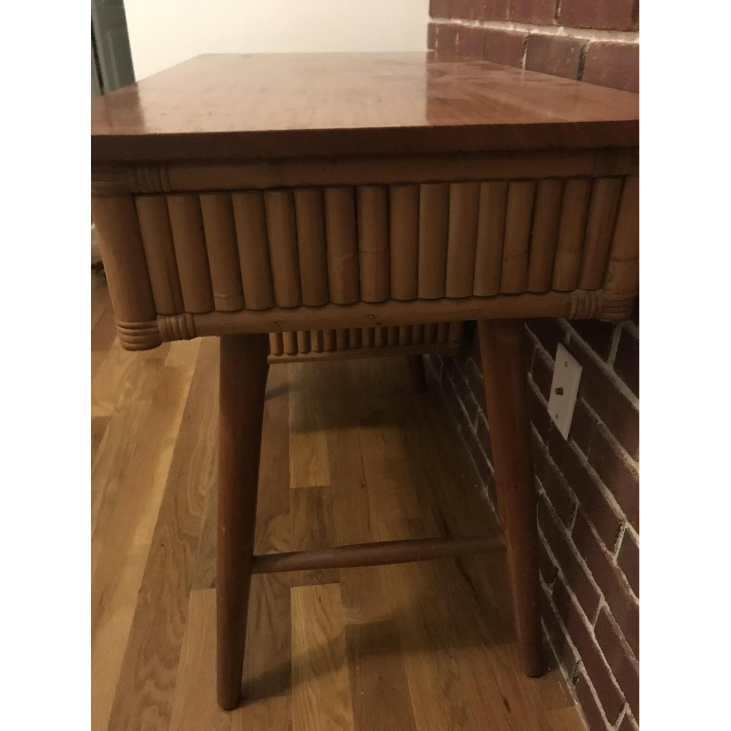 Vintage 1970's Bamboo Style Desk - image-3