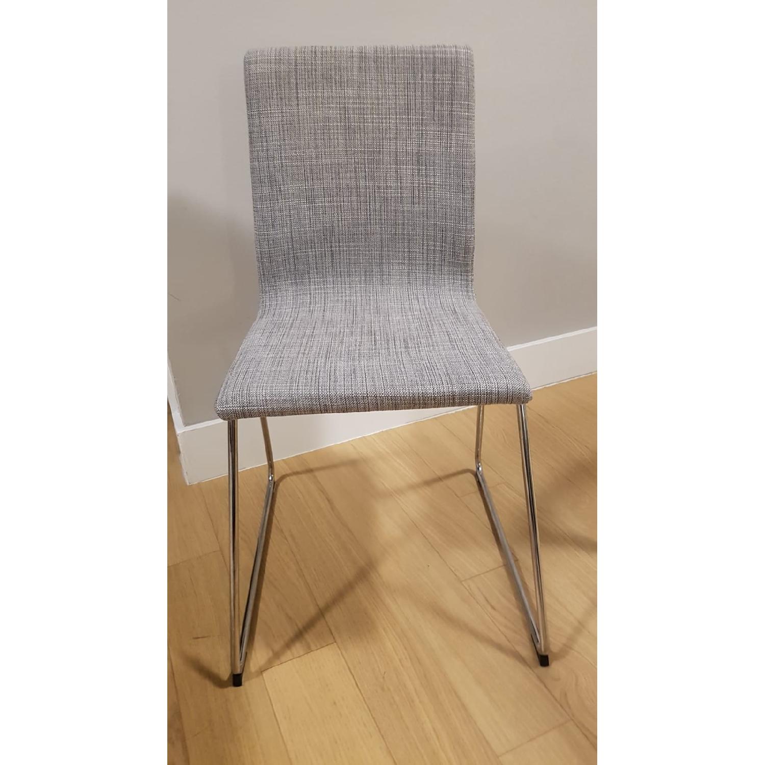 Ikea Glass Top Round Dining Table w/ 4 Chairs AptDeco