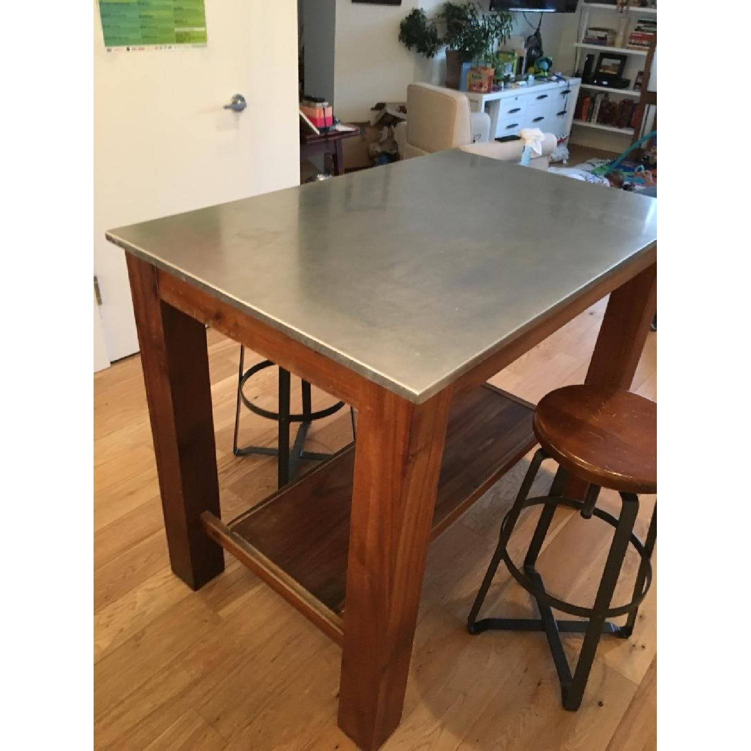 West Elm Rustic Acacia Kitchen Island AptDeco