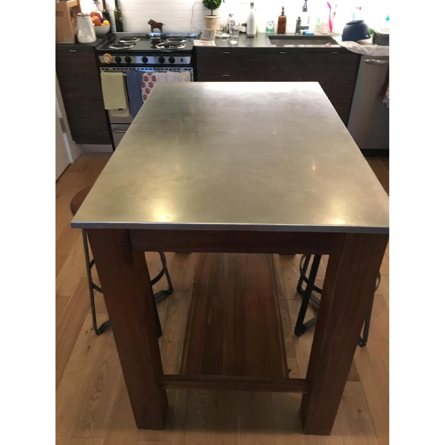 West Elm Rustic Acacia Kitchen Island AptDeco
