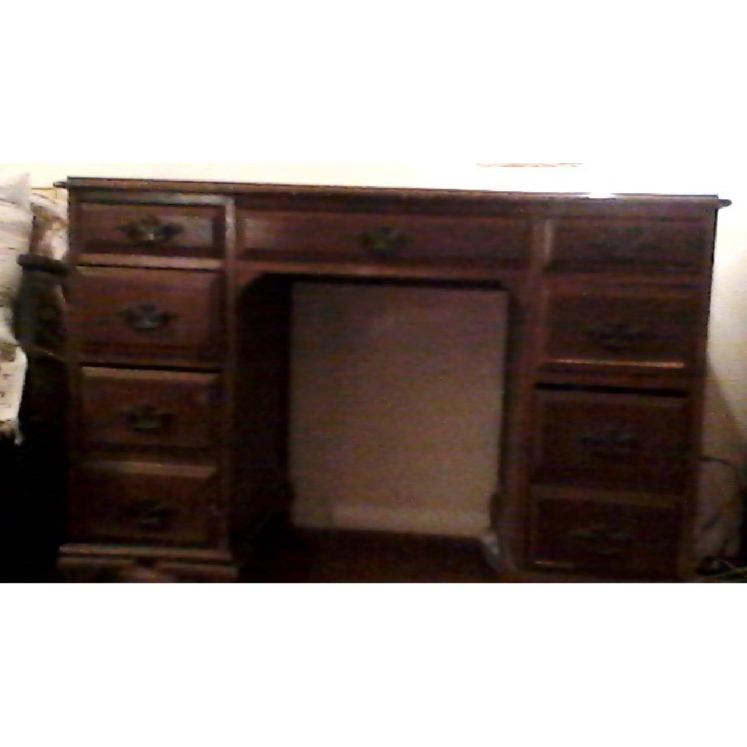 Antique Wood Desk - image-1