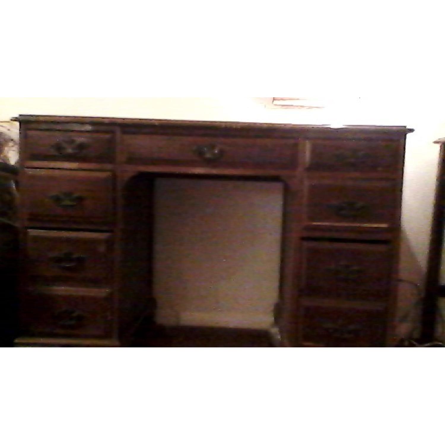 Antique Wood Desk - image-2