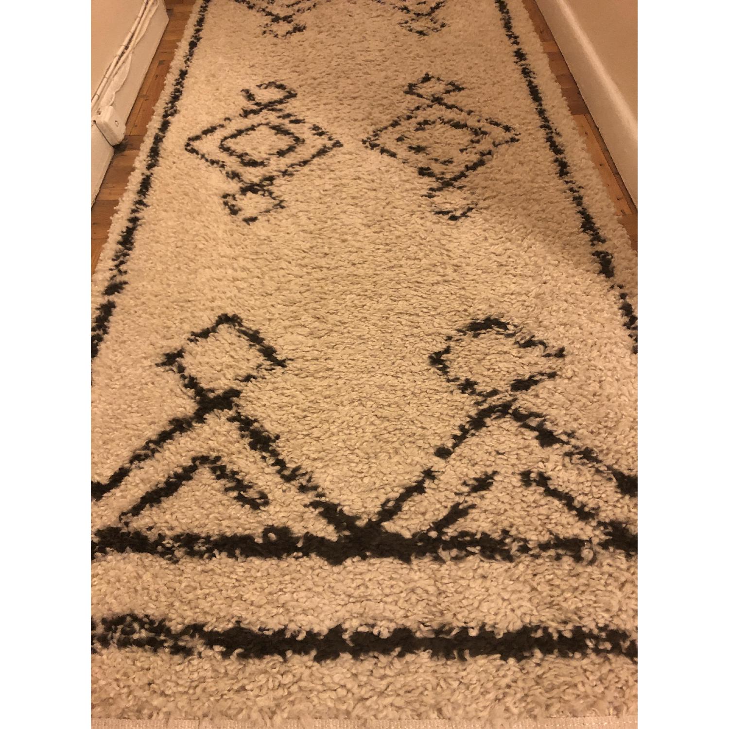 Moroccan Diamond Shag Runner Rug - image-1