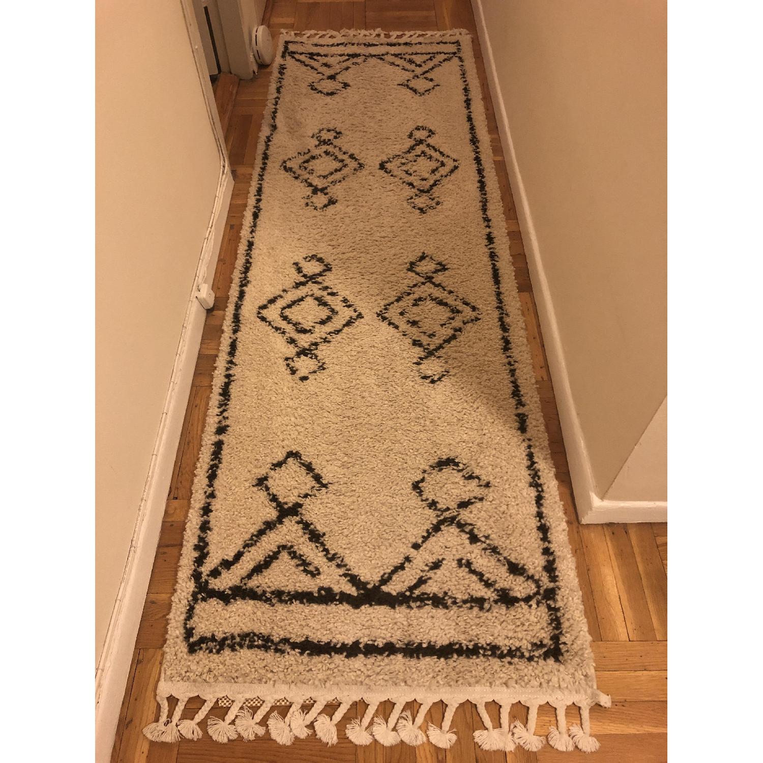 Moroccan Diamond Shag Runner Rug - image-3