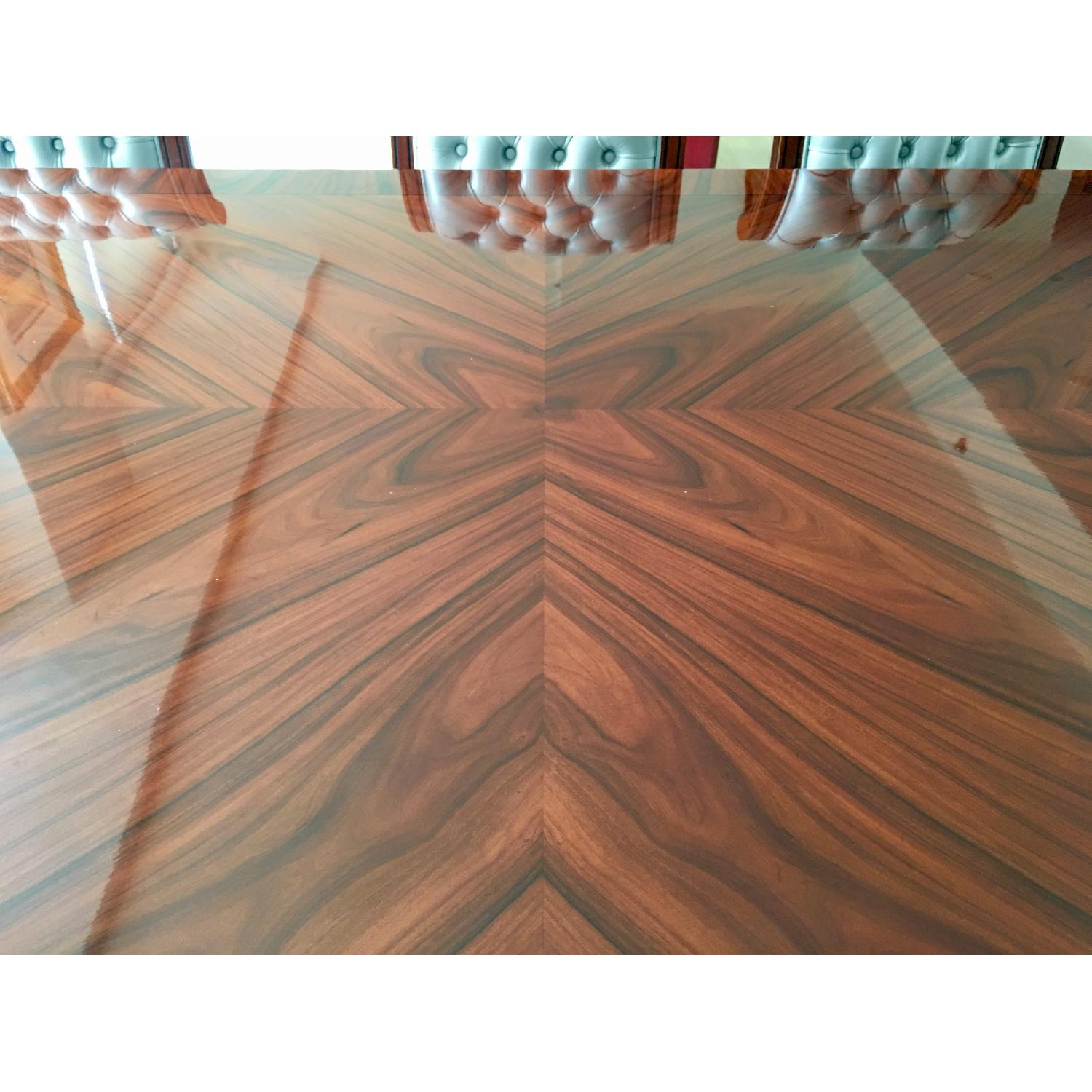 High Gloss Art Deco Style Solid Hardwood Table - image-6