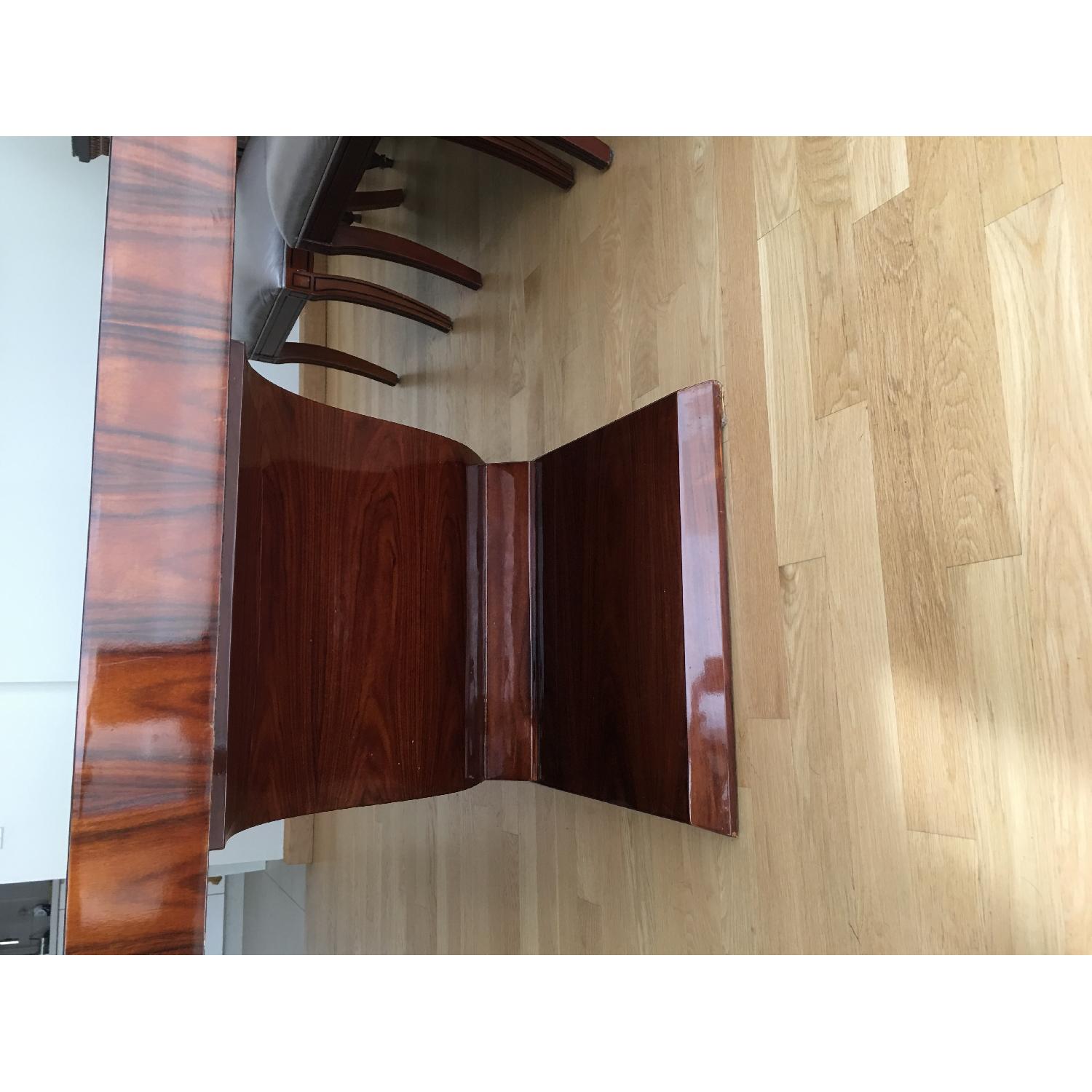 High Gloss Art Deco Style Solid Hardwood Table - image-8