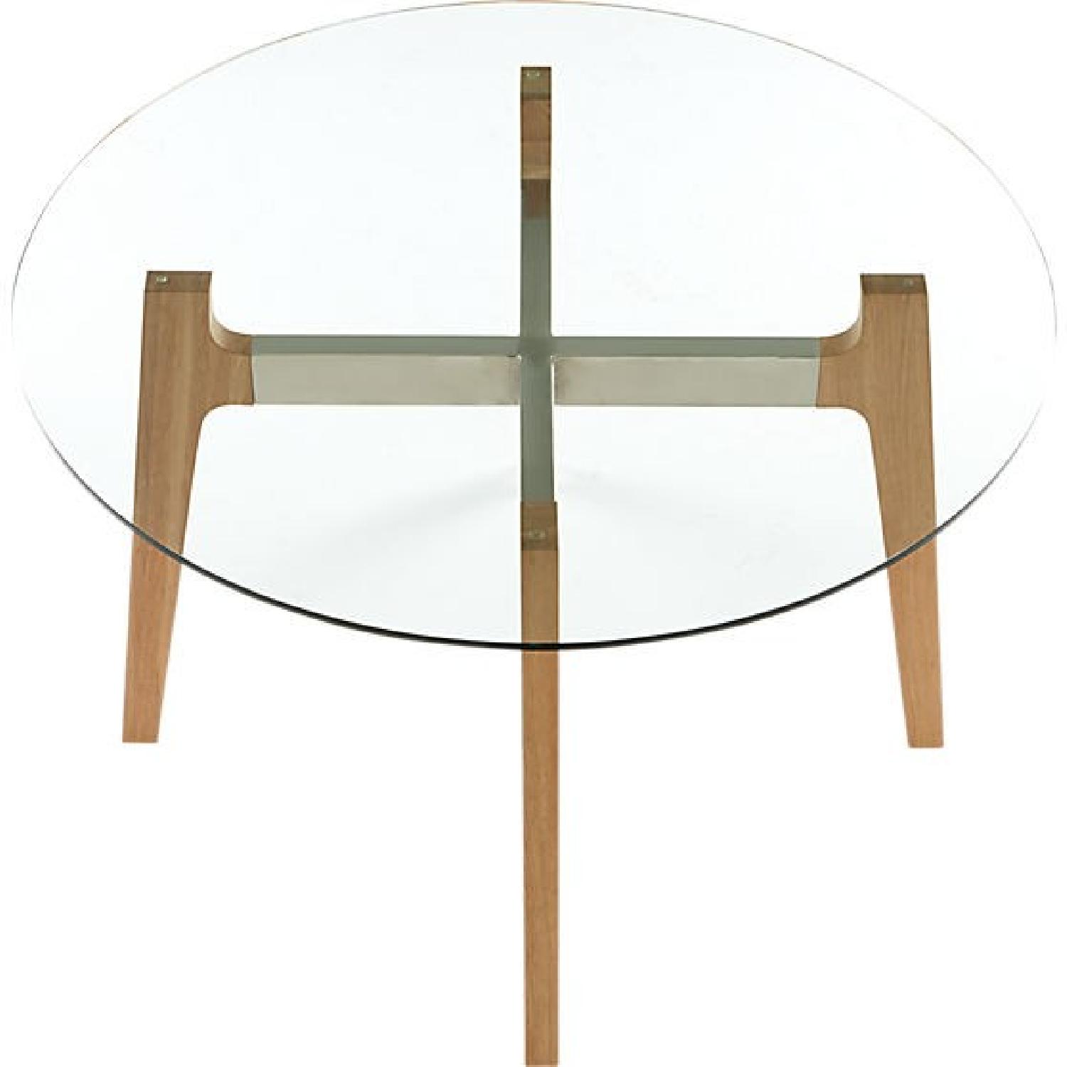 CB2 Brace Round Glass Dining Table - image-4