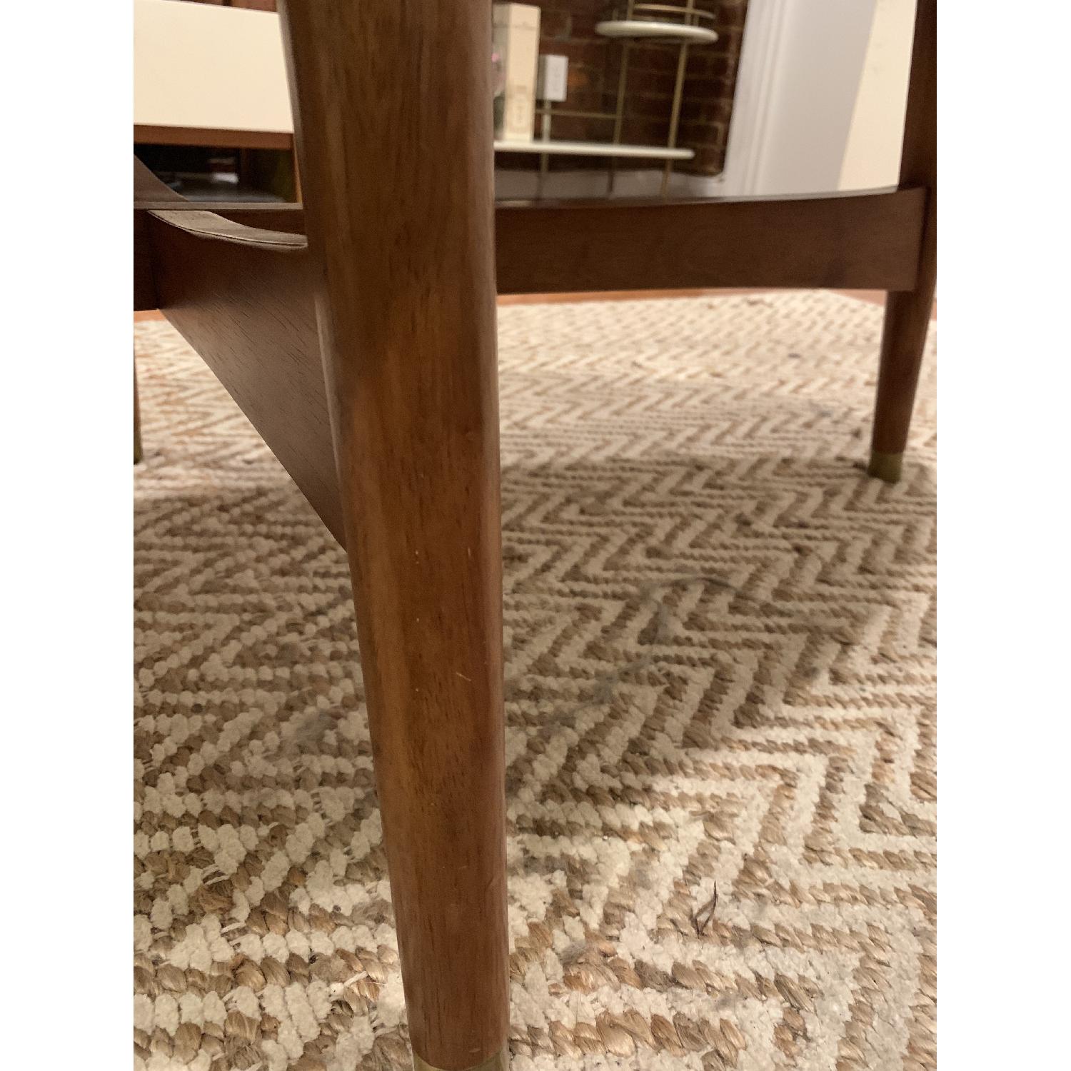 West Elm Reeve MidCentury Marble Top Oval Coffee Table AptDeco