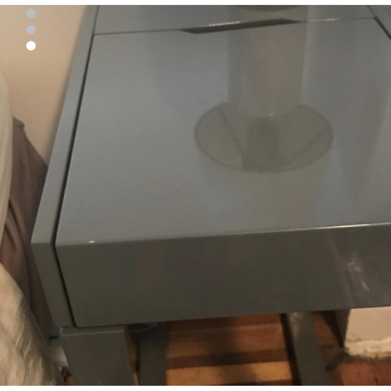 CB2 Torino Gray Side Table AptDeco
