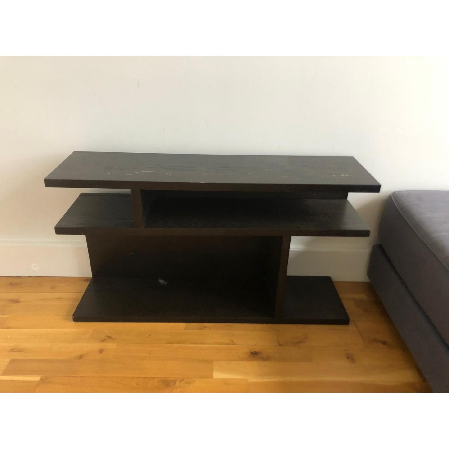 Crate & Barrel Black Wood Console Table - image-2