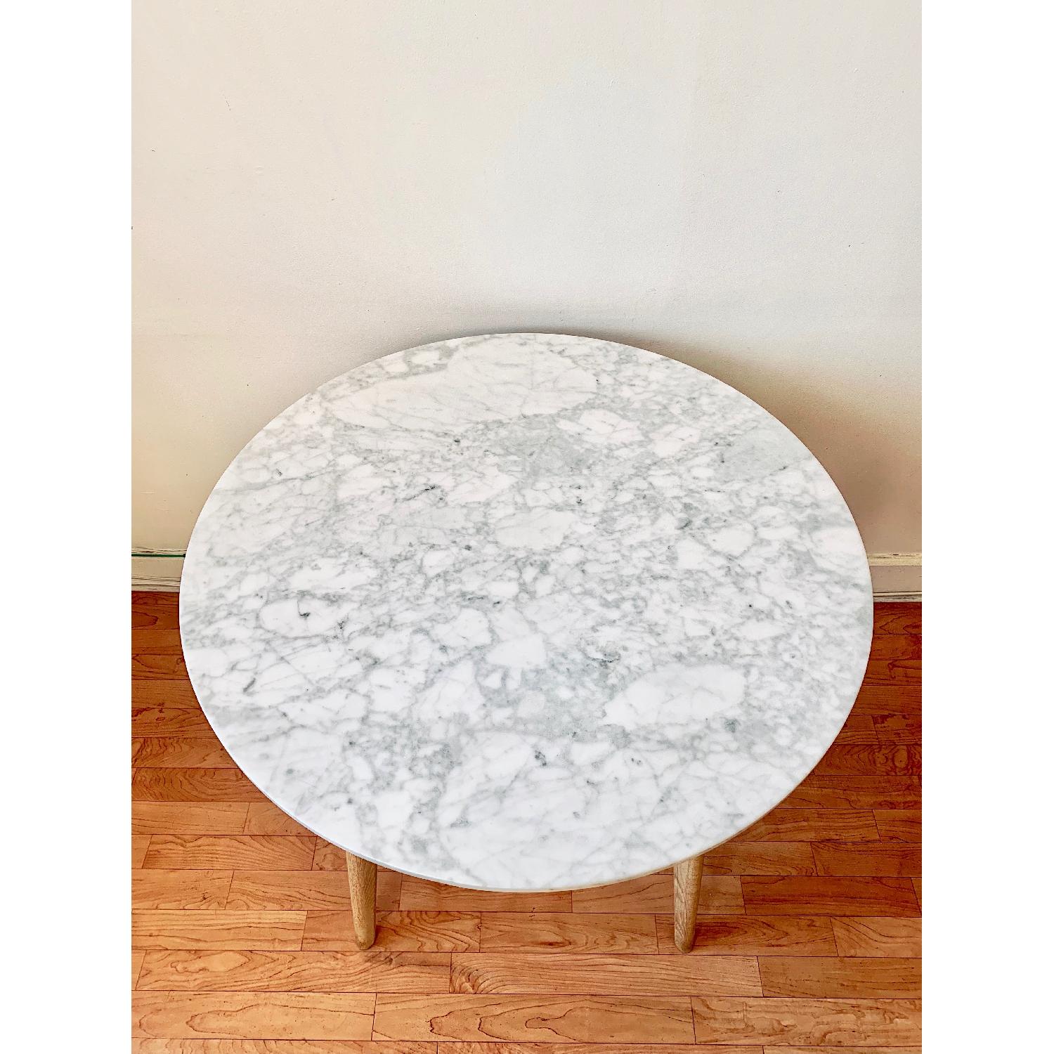 Article Mara White Marble & Oak Cafe Table - image-4