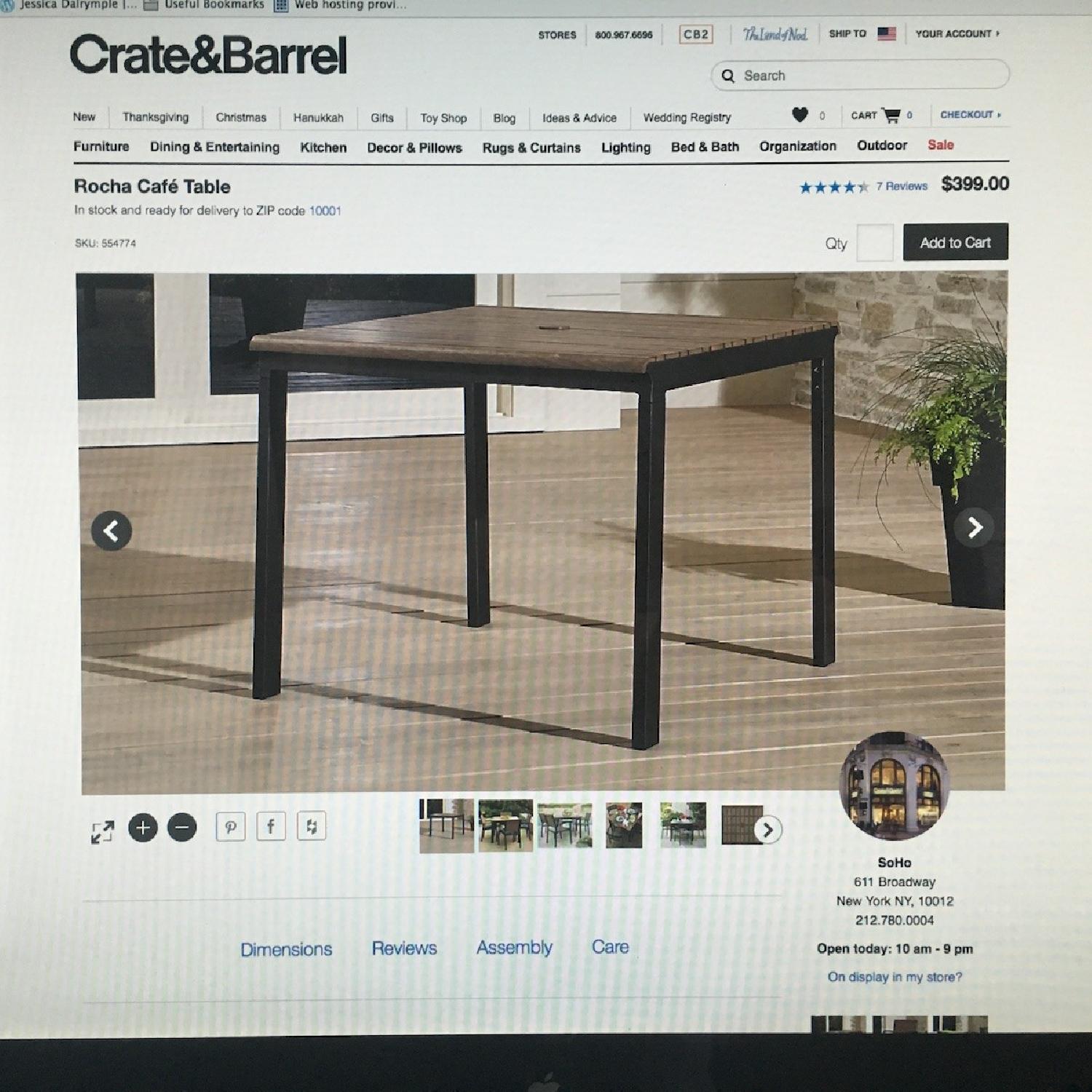 Crate & Barrel Patio Table AptDeco
