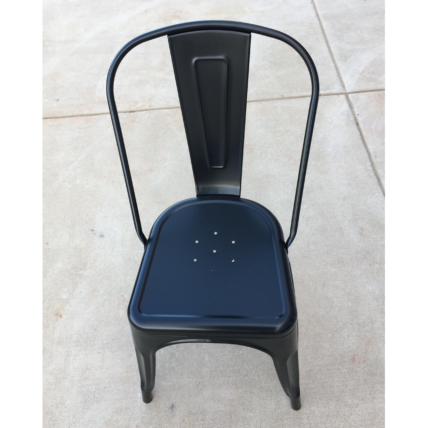 Tolix Style Dining Chair in Mat Black - image-1