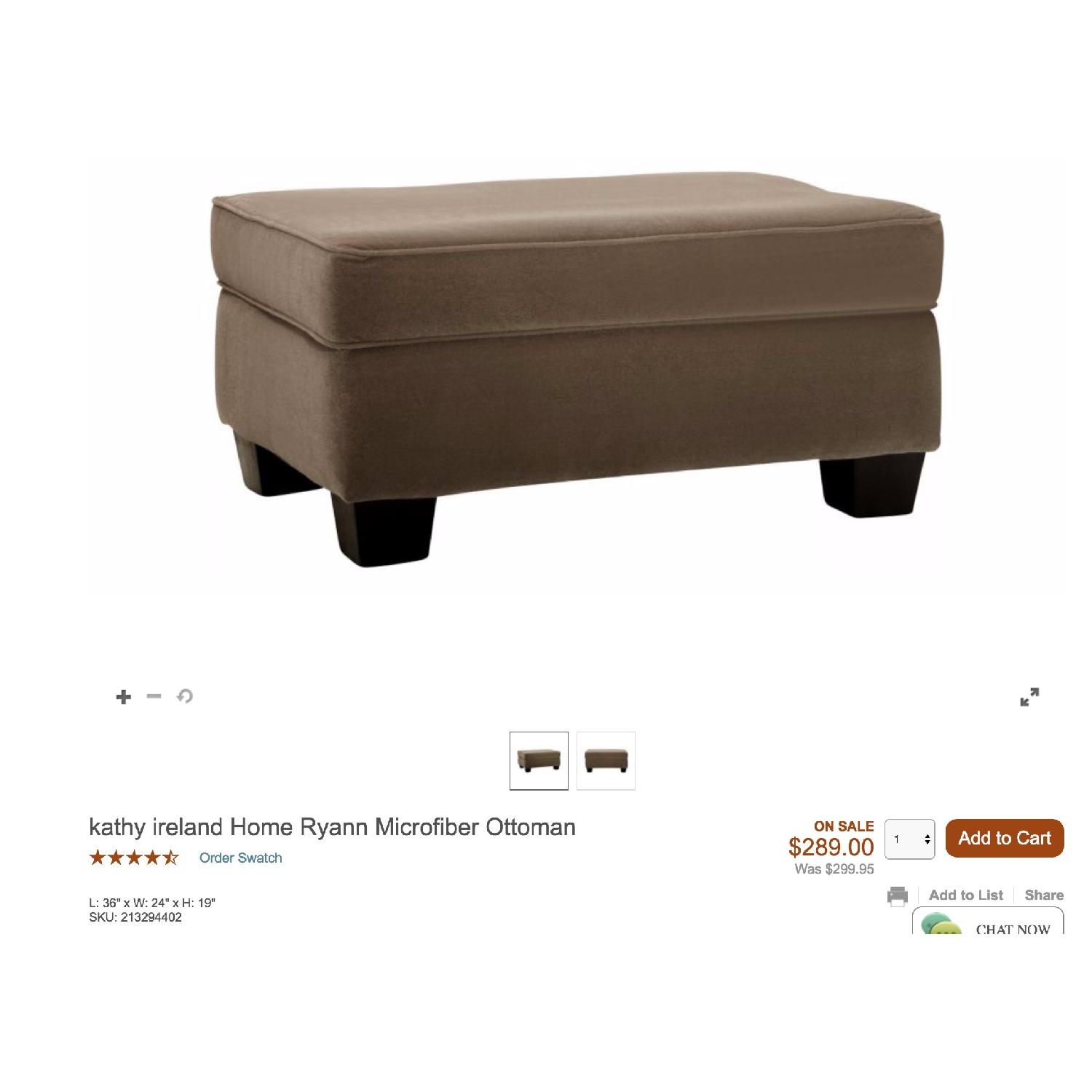 Raymour & Flanigan Microfiber Queen Sleeper Sofa & Ottoman - image-4