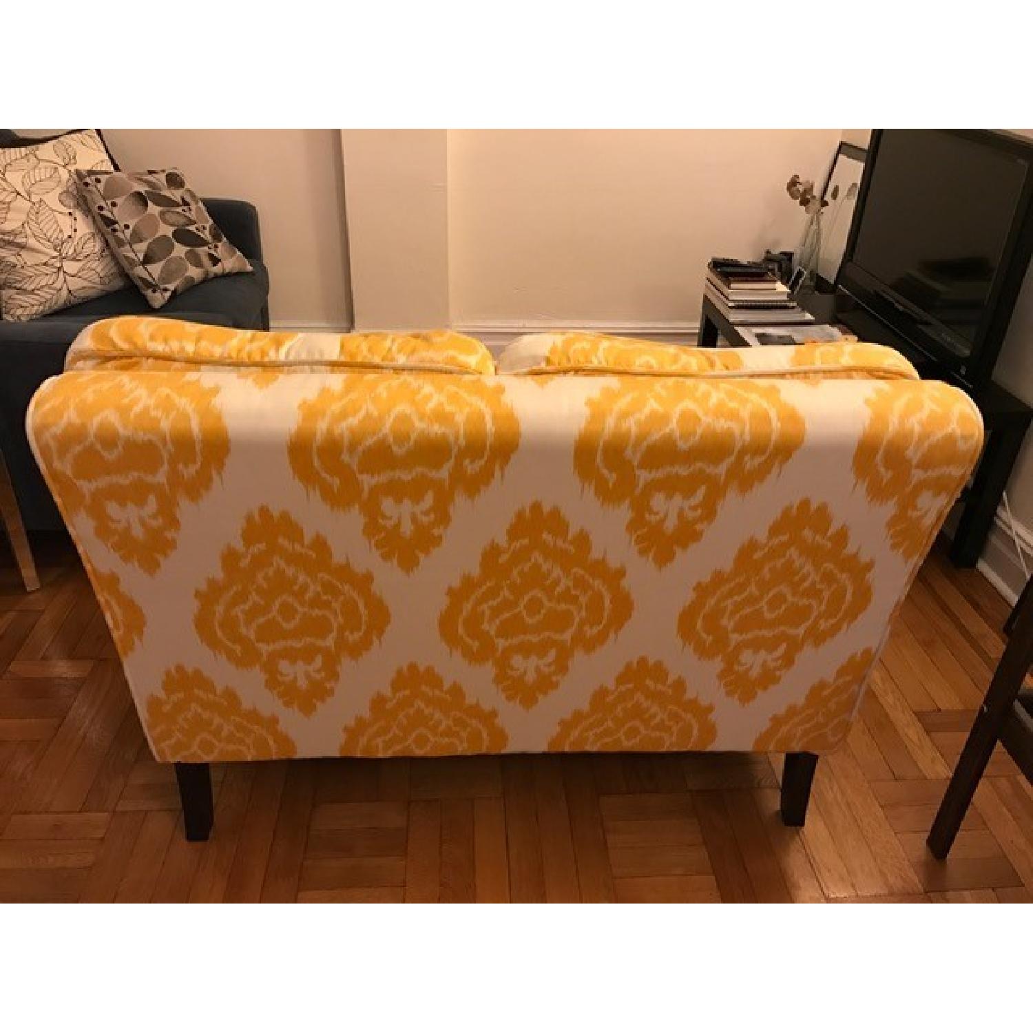 Cassidy Yellow Ikat Settee/Loveseat - image-2